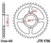 Γρανάζι πίσω JT JTR1796 51 Δόντια