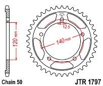 Γρανάζι πίσω JT JTR1797 41 Δόντια