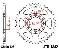 Rear sprocket JT JTR1842 37 Teeth