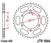 Γρανάζι πίσω JT JTR1844 48 Δόντια
