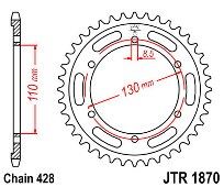Rear sprocket JT JTR1870 44 Teeth