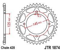 Γρανάζι πίσω JT JTR1874 59 Δόντια