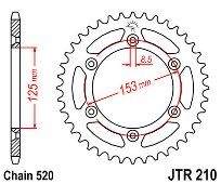 Γρανάζι πίσω JT JTA210.45 δόντια αλουμινίου HONDA