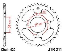 Γρανάζι πίσω JT JTR211 40 Δόντια