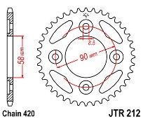 Rear sprocket JT JTR212.35 for Innova