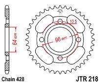 Γρανάζι πίσω JT JTR218 44 Δόντια