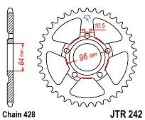 Γρανάζι πίσω JT JTR242 53 Δόντια