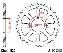 Γρανάζι πίσω JT JTR243 42 Δόντια