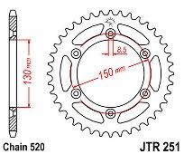 Rear sprocket JT JTA251 48-49 Teeth Aluminium