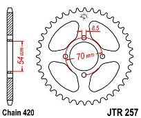 Γρανάζι JT Πίσω JTR257 42 Δόντια