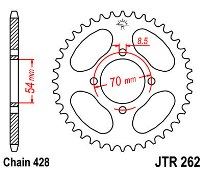 Γρανάζι JT Πίσω JTR262 40 Δόντια