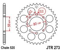 Rear sprocket JT JTR273 45 Teeth
