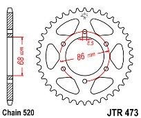 Γρανάζι JT Πίσω JTR473 37 Δόντια