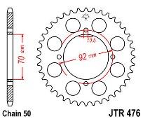 Γρανάζι JT Πίσω JTR476 44 Δόντια