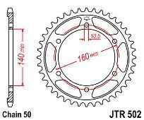 Rear sprocket JT JTR502 47 Teeth