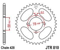Γρανάζι JT Πίσω JTR810 42 Δόντια