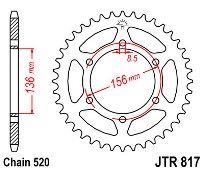 Γρανάζι JT Πίσω JTR817 46 Δόντια