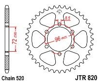 Γρανάζι JT Πίσω JTR820 42 Δόντια