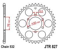 Rear sprocket JTR827 42 Teeth