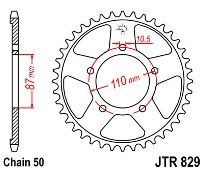 Rear sprocket JTR829 46-47 Teeth