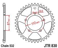 Γρανάζι JT Πίσω JTR830 46 Δόντια