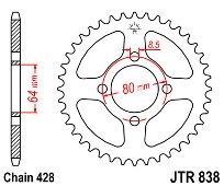 Rear sprocket JTR838 35-36 Teeth