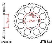 Rear sprocket JTR848 39 Teeth