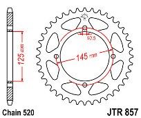 Γρανάζι JT Πίσω JTR857 39 Δόντια XT500 E (90-95)