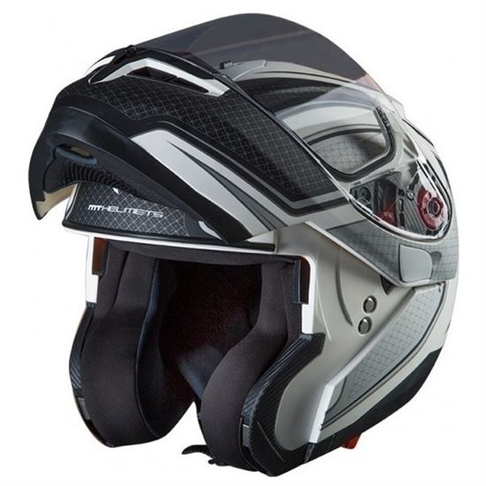 Flip Up MT Helmets Optimus SV SPDX One White/Silver Mat