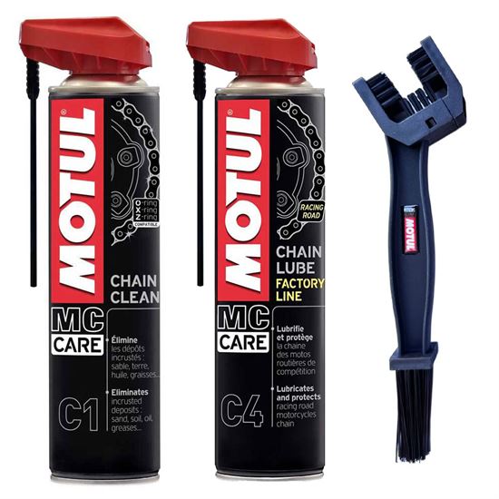 Motul Chain Care Factory Line Kit With Motul Chain Brush