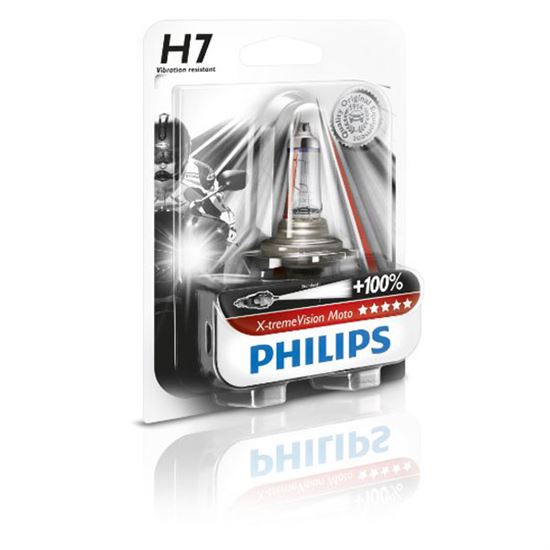 Λάμπα αλογόνου Philips X-tremeVision moto H7 12V 55W +100