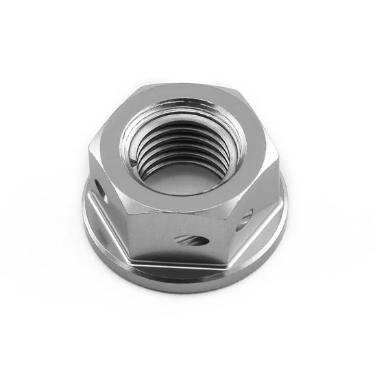 Pro-Bolt Aluminium Nut M10x(1.25mm) Drilled Silver