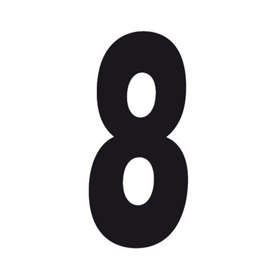 Lampa Spell-It, Adhesive number (140x65 mm) - Black - 8