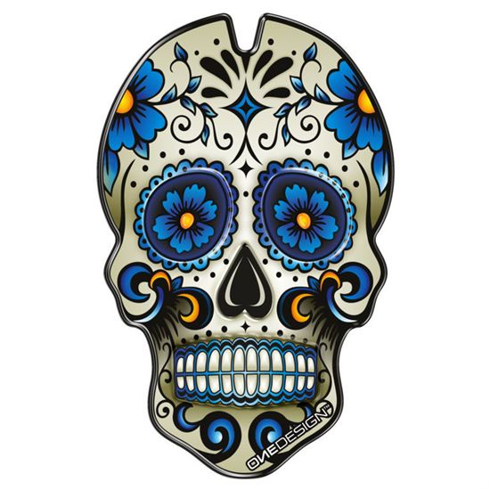 Tank Protector PUIG 3673A Skull Blue