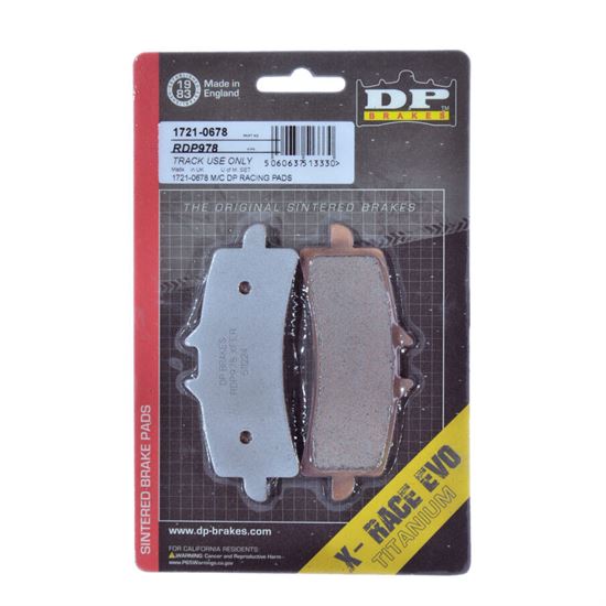DP Brakes Front Brakes Pad RDP X-Race Titanium RDP978 Sintered Metal