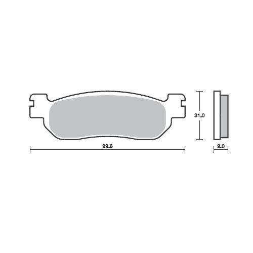 Motorcycle Brake pads SBS 155HF FA275 SCOOTER 50-125CCM