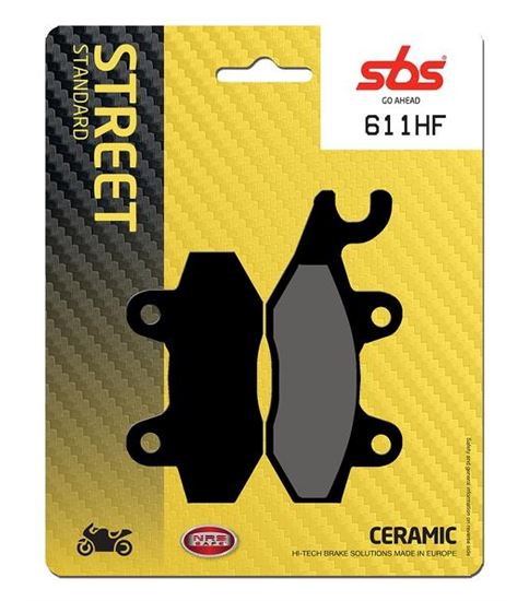 Τακάκια μοτοσυκλετών SBS 611HF FA135-FA214 STD FR/RR SILVERBLADE250EFI,LOGIK125/150(FR/RR),TX125(FR),OUTLOOK125/150,CITYBLADE125/150