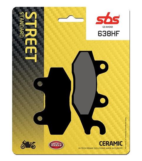 Τακάκια μοτοσυκλετών SBS 638HF FA165-FA215 STD FR/RR SUPRA,KAZE-R,125Z,DY125,FX125,KRISS,STYLE125,ZX130,X-CITE, KLR650