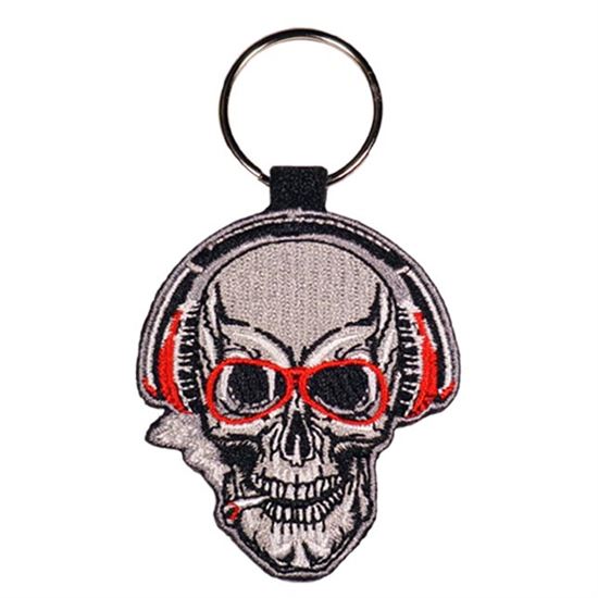 Μπρελόκ Κλειδιών Skull DJ Υφασμάτινο