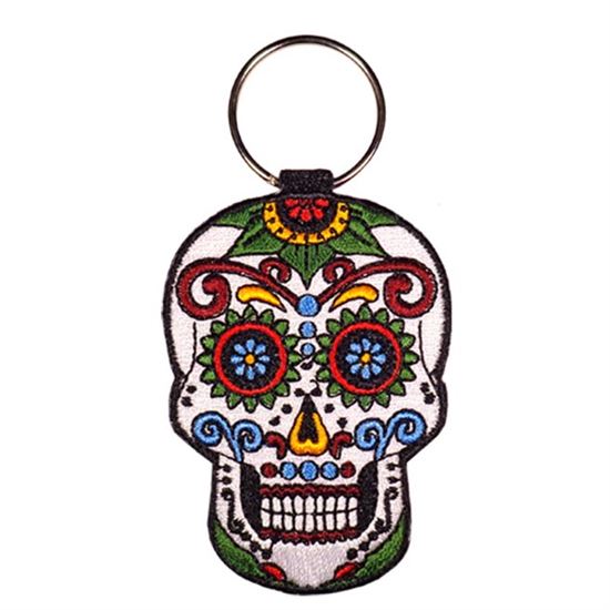 Μπρελόκ Κλειδιών Skull Flower Υφασμάτινο
