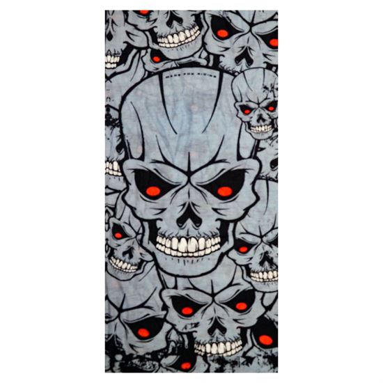 Κάλυμμα Λαιμού Modeka Skulls Grey