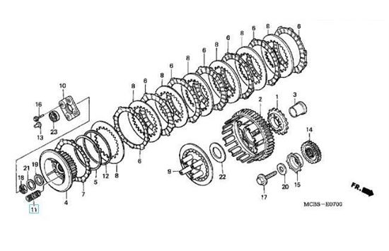 Honda Genuine Clucth spring 4pc