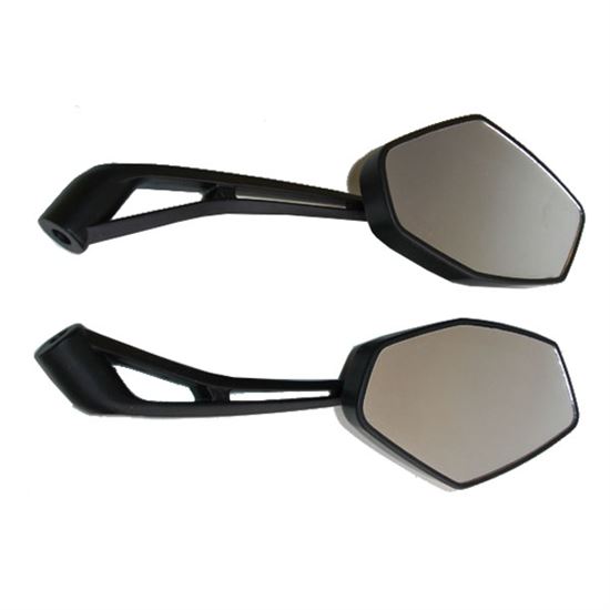 Mirror set moto QY190 10mm black.