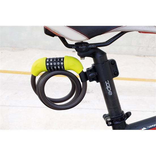 Urban UR454L Bike Lock with Combination Flexible Steel Cable Ø12 180cm