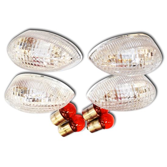 Φλας set 4 τεμαχίων Tdm900 R6 με λευκά κρύσταλλα