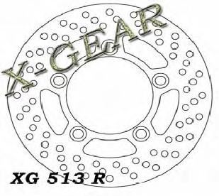 Δισκόπλακα πίσω X-GEAR SUZUKI AN 250 BURGMAN 07-08 / AN 400 BURGMAN 03-09