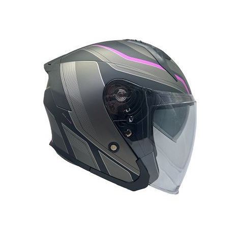 FSD 620 Jet Helmet Black Grey 22.06