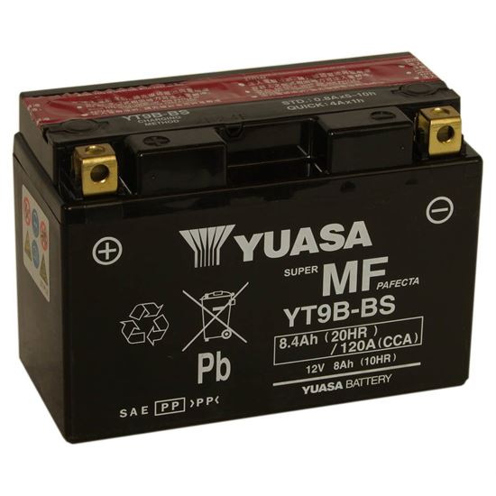 Battery YT9B-BS YUASA ( YT9B-4 ) with acid