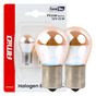 Amio – Λάμπες Αλογόνου PY21W BAU15s 12V 21W Πορτοκαλί/Χρώμιο Lumitec για Φλας & Καθαρή Σήμανση – Σετ 2 Τεμ. (04627/AM)