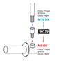 Lampa Mirror adapters - Thread O 10 mm right > O 8 mm right